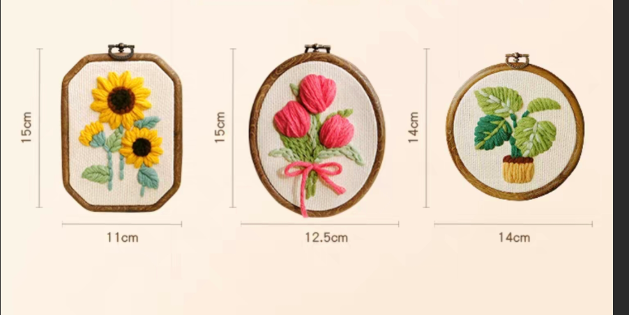Flower punch embroidery(finished products)