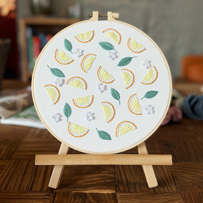 Lemon fruit embroidery pattern-digital version