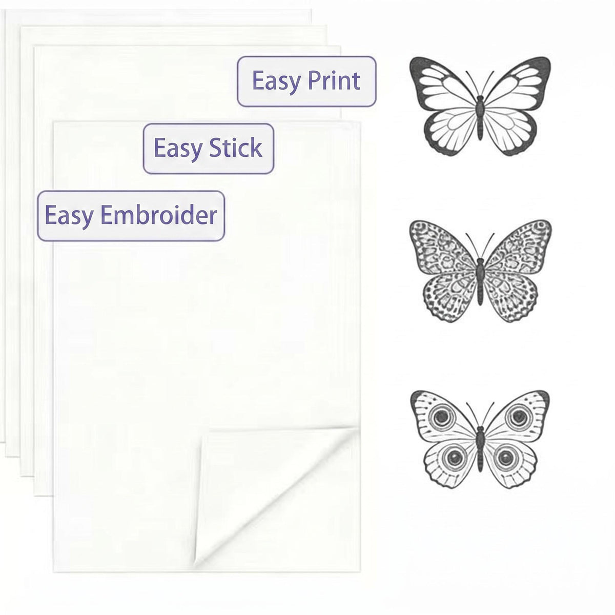 Water soluble paper for embroidery