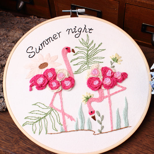 Flamingo embroidery pattern-digital version