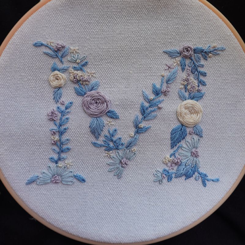 English alphabet English letter embroidery water soluble pattern
