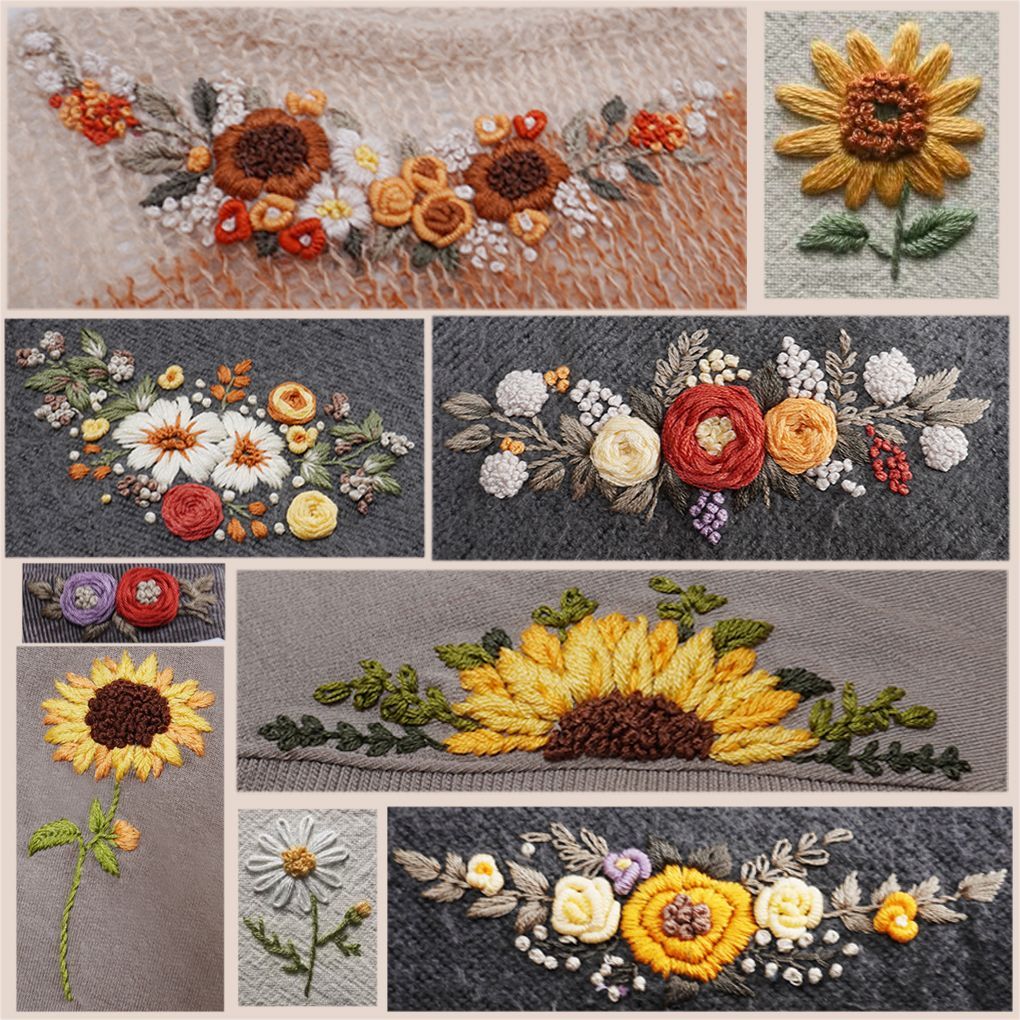 Water soluble sticker embroidery pattern
