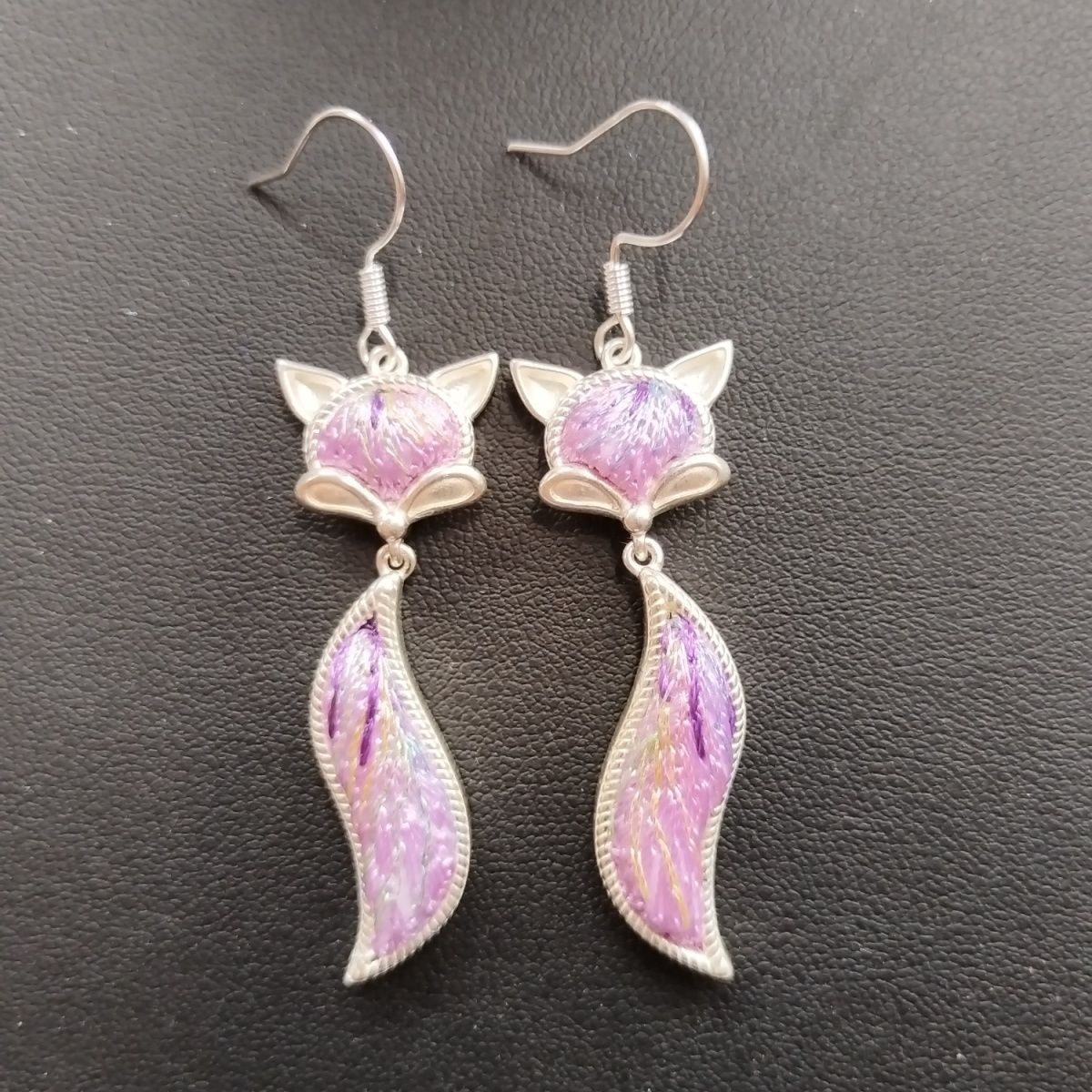 Embroidery earring