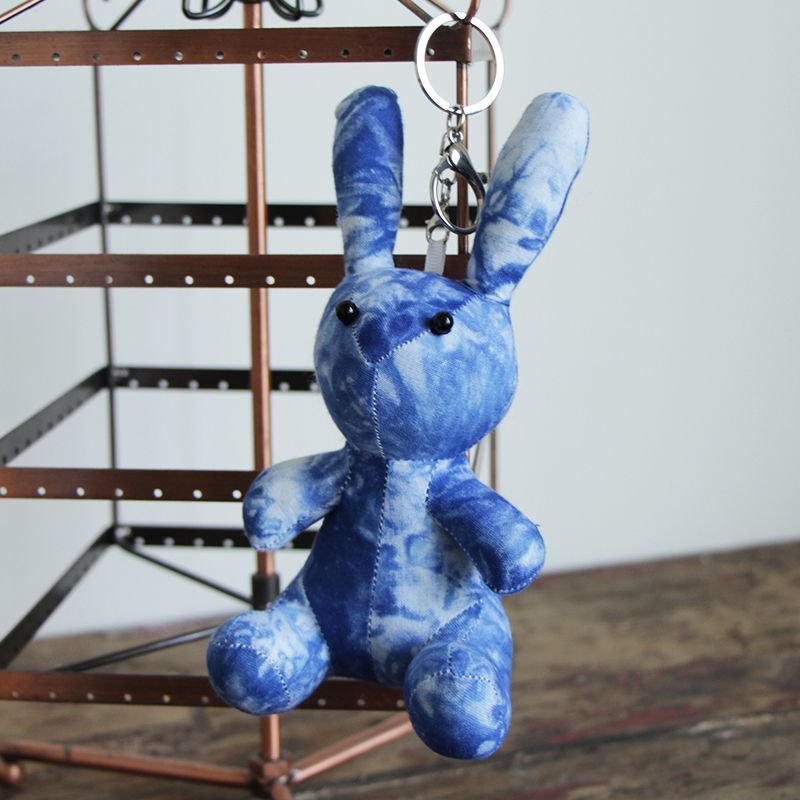 Tye-dye handmade cloth doll key chain