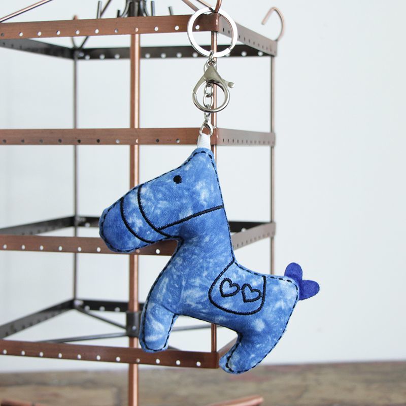 Tye-dye handmade cloth doll key chain