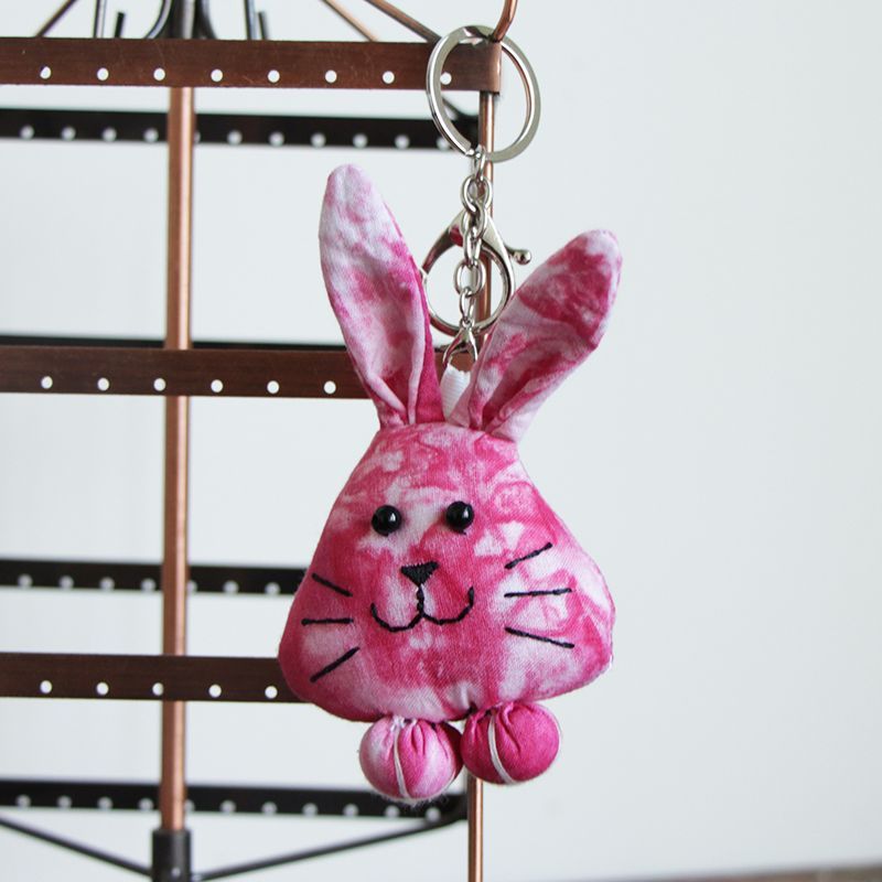 Tye-dye handmade cloth doll key chain