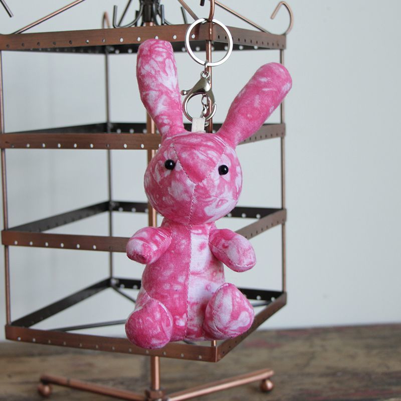 Tye-dye handmade cloth doll key chain