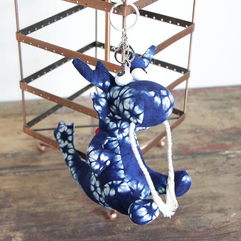 Tye-dye handmade cloth doll key chain