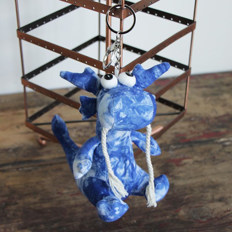 Tye-dye handmade cloth doll key chain