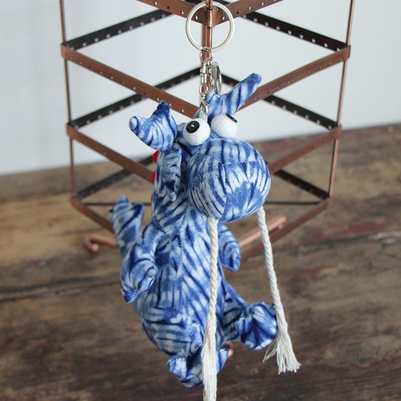 Tye-dye handmade cloth doll key chain