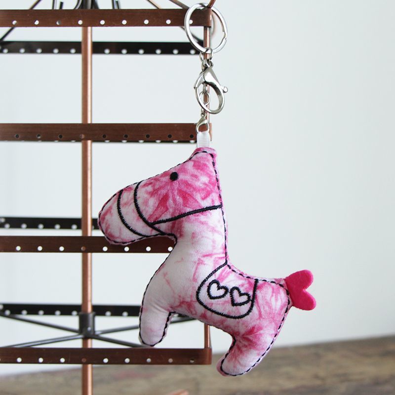 Tye-dye handmade cloth doll key chain