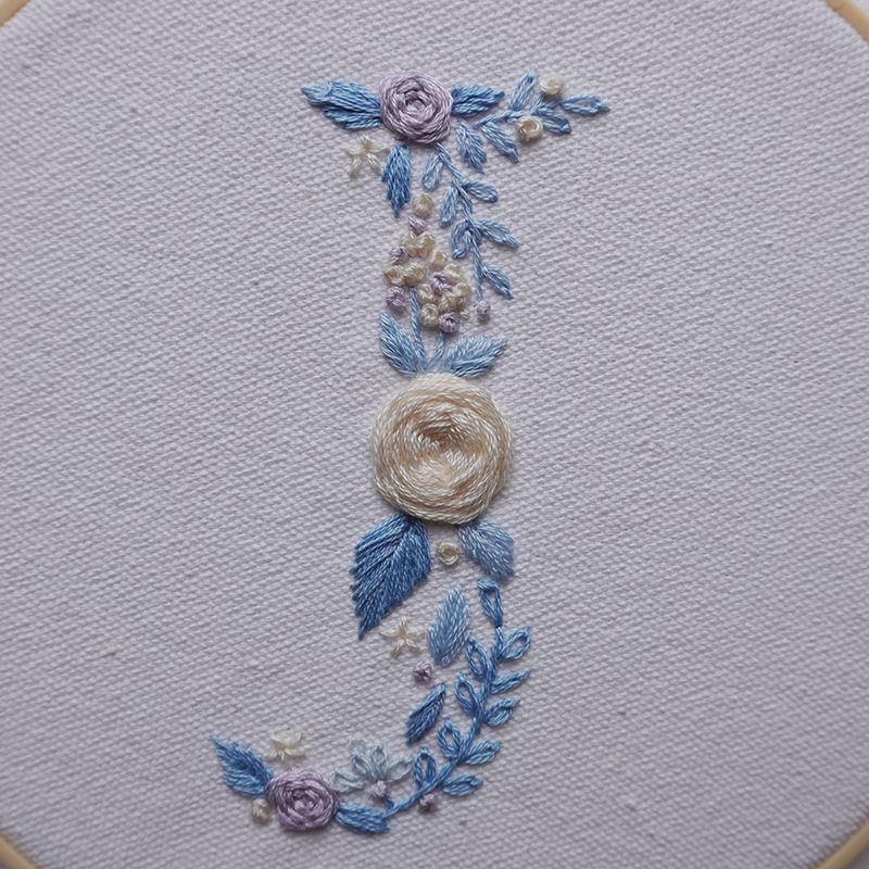 English alphabet English letter embroidery water soluble pattern