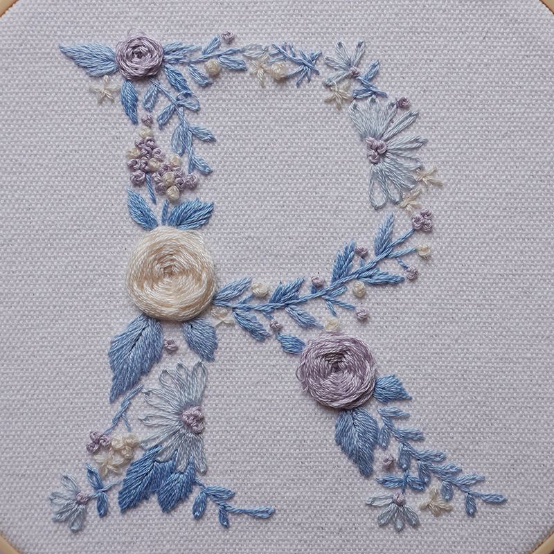 English alphabet English letter embroidery water soluble pattern