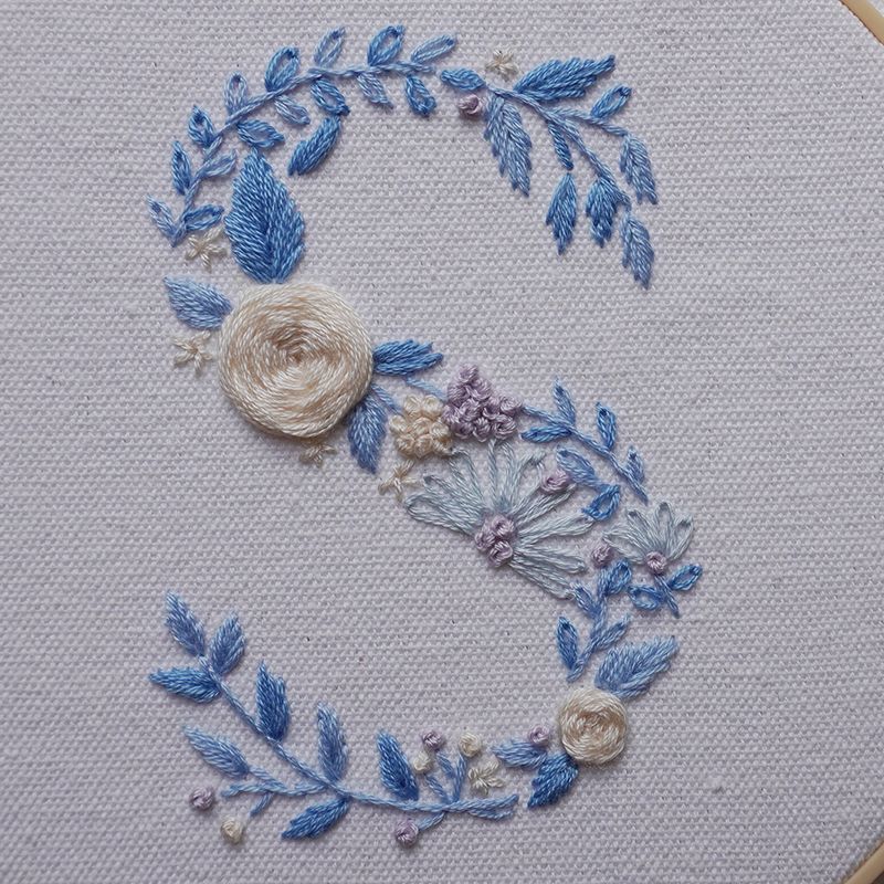 English alphabet English letter embroidery water soluble pattern