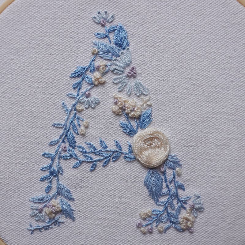 English alphabet English letter embroidery water soluble pattern
