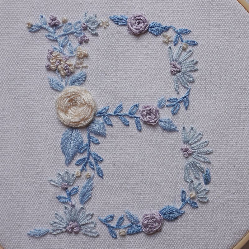English alphabet English letter embroidery water soluble pattern