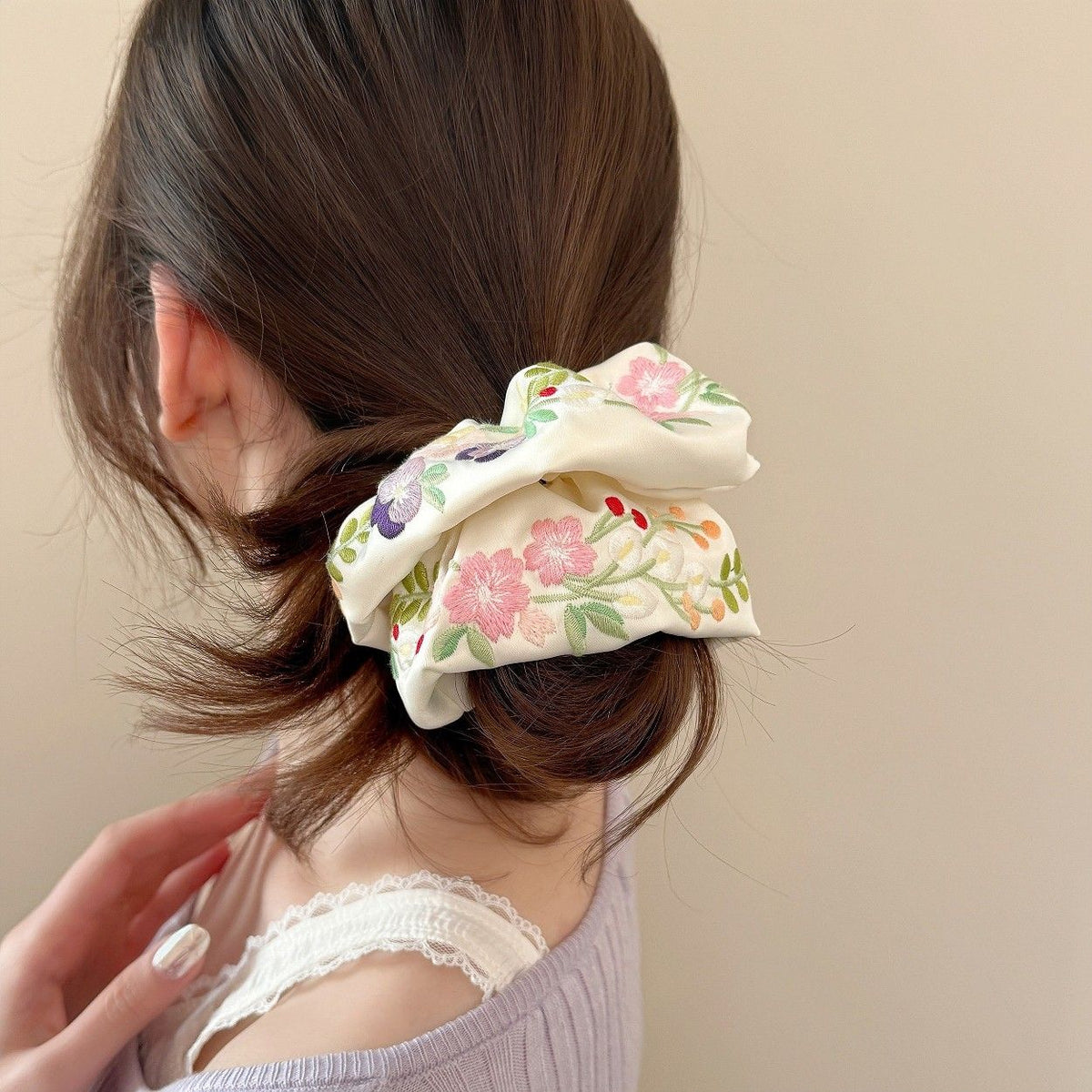 Embroidery scruchie