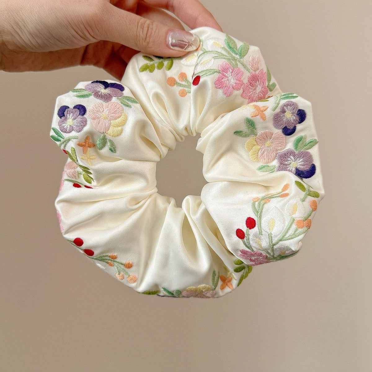 Embroidery scruchie