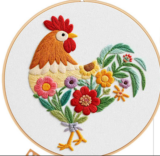 Rooster embroidery pattern-digital PDF
