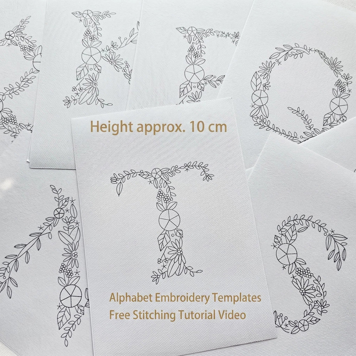 English alphabet English letter embroidery water soluble pattern