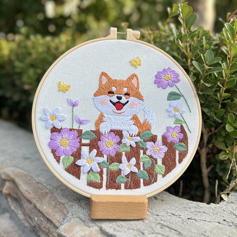 Lovely cute doggie embroidery kit