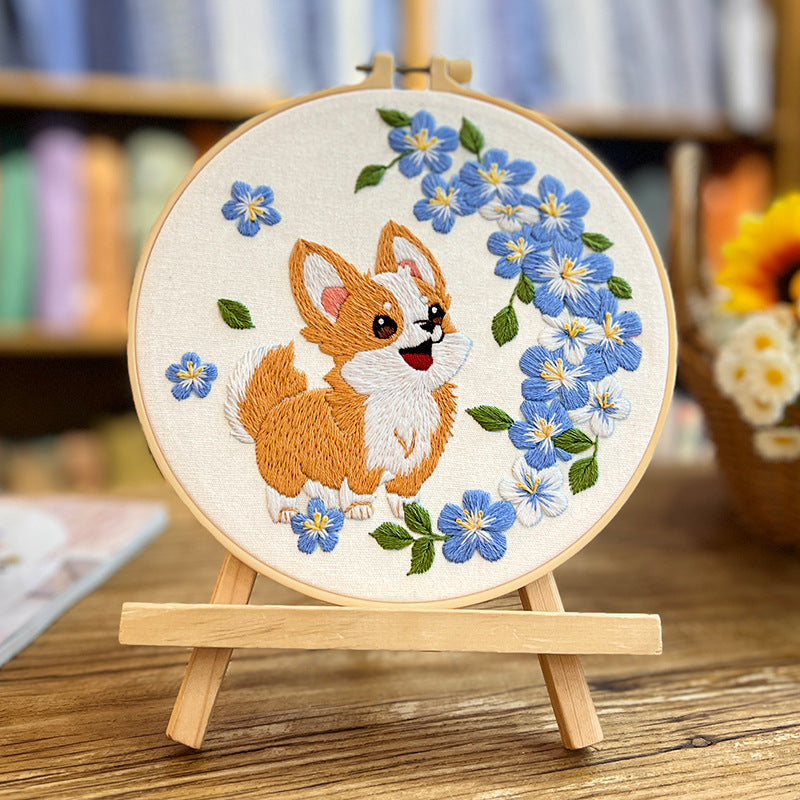 Lovely cute doggie embroidery kit