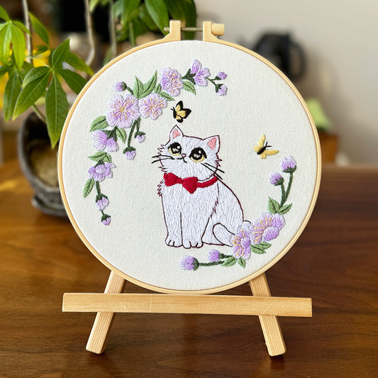 Lovely cat embroidery pattern-digital version