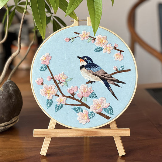Lovely bird embroider-digital pdf pattern