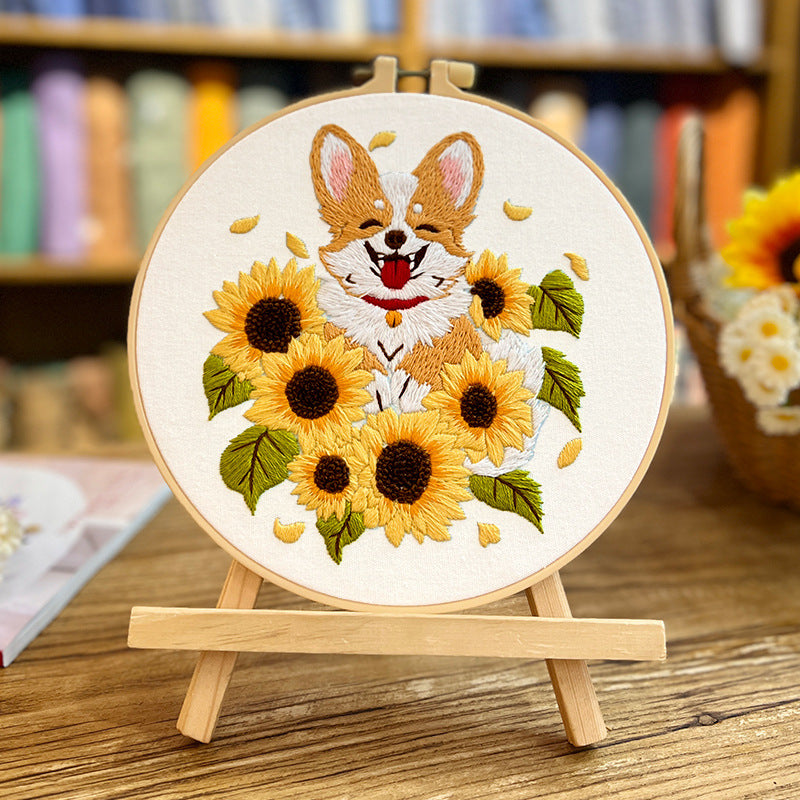 Lovely cute doggie embroidery kit