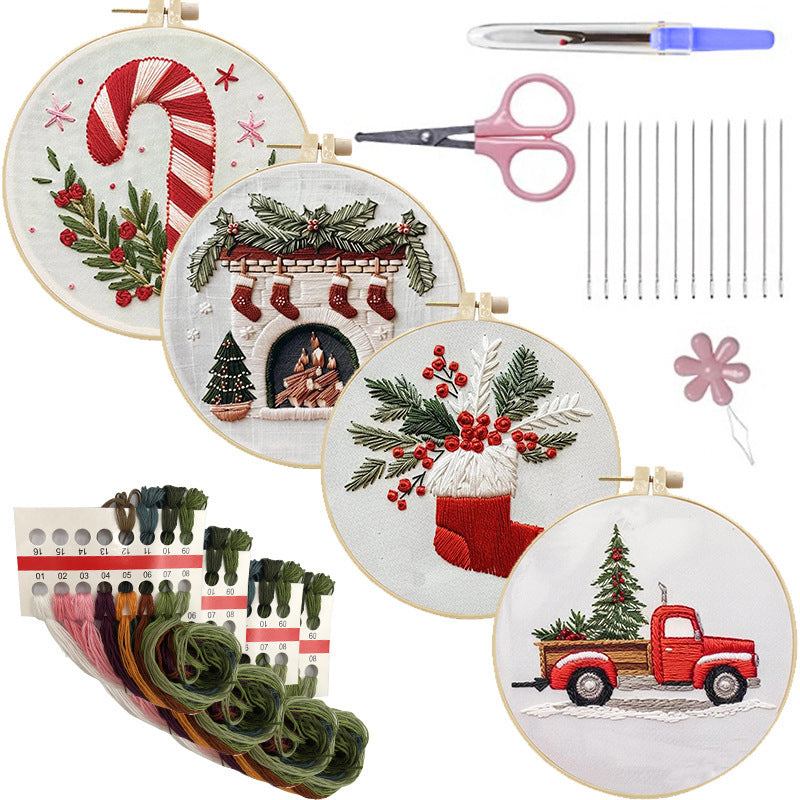 Christmas embroidery material kits