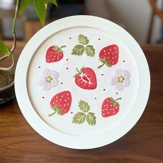 Strawberry embroidery pattern-digital PDF version