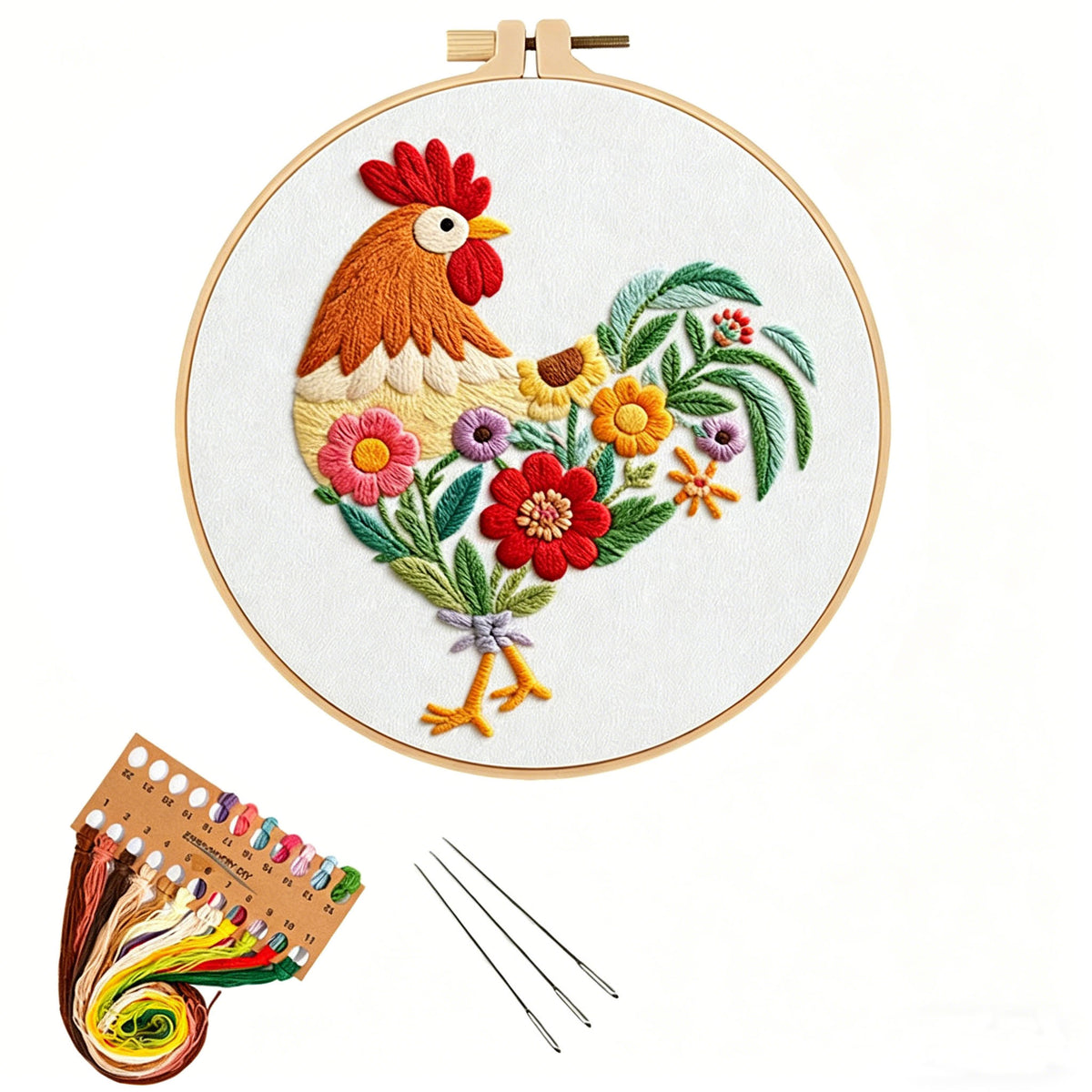 Rooster embroidery pattern-digital PDF