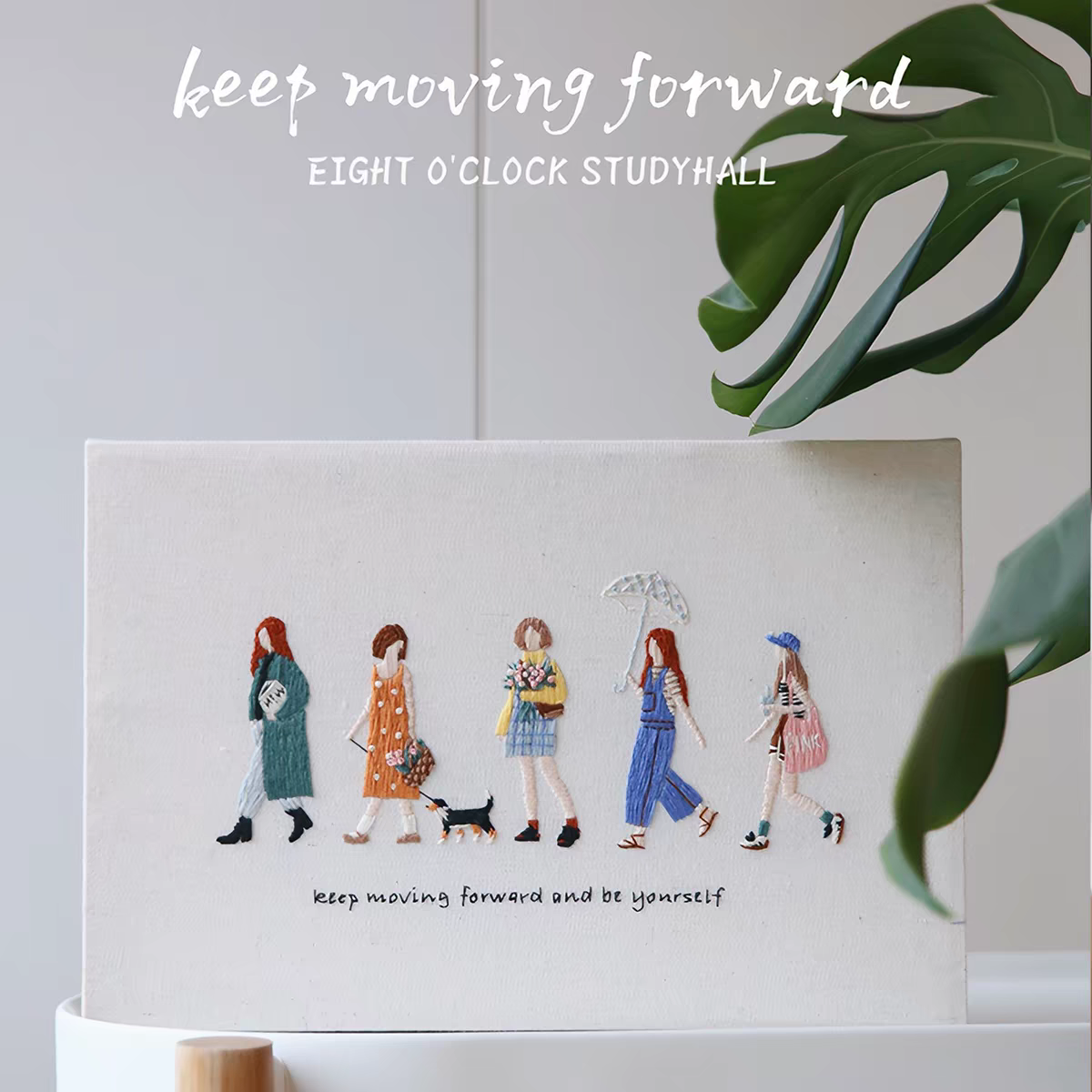 5 Five girls Embroidery pattern(keep moving foward and be yourself