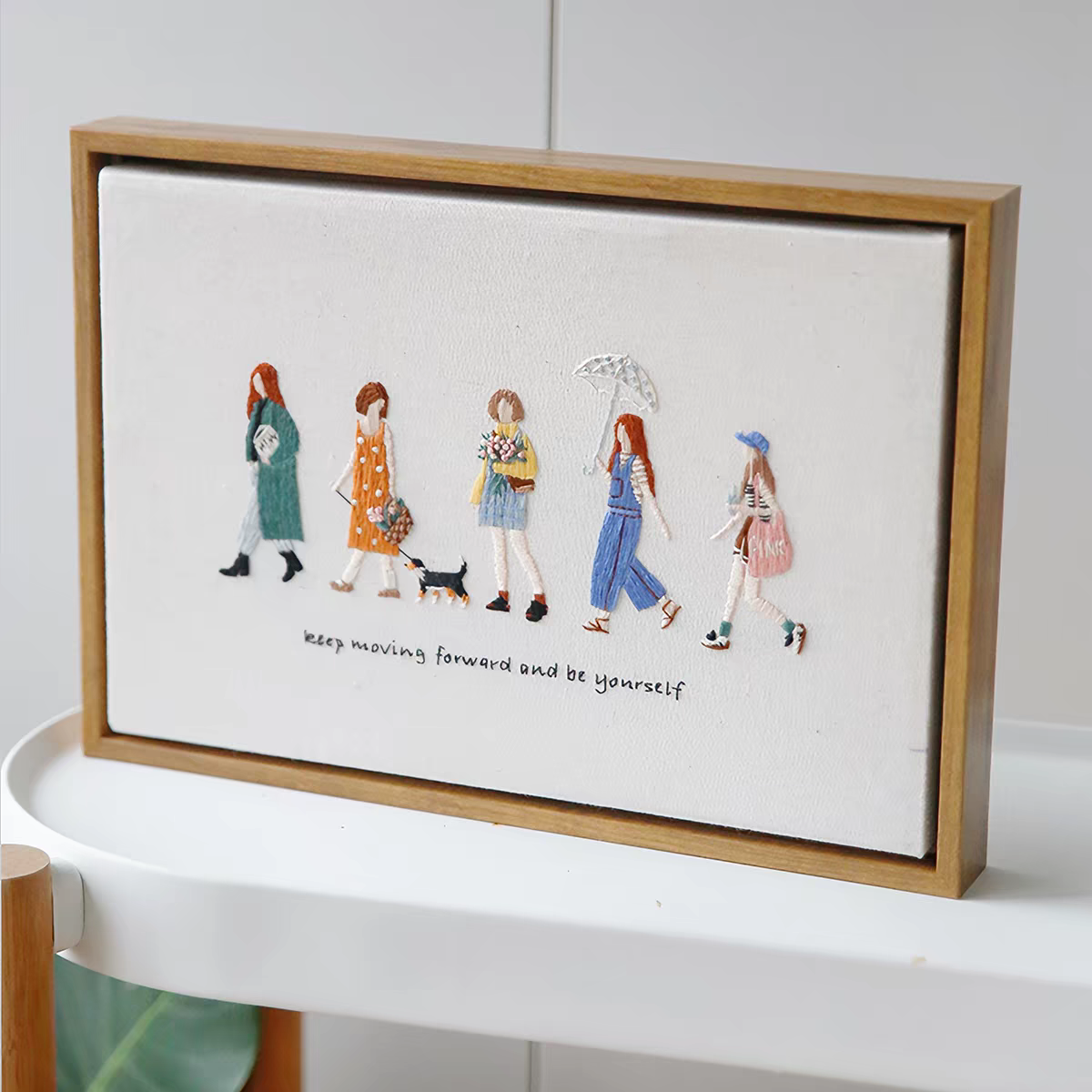 5 Five girls Embroidery pattern(keep moving foward and be yourself